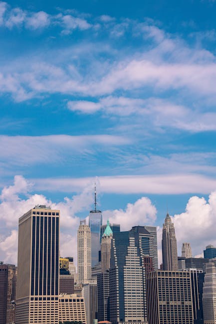 City Architecture - Iconic New York City skyline featuring modern sk #27312617