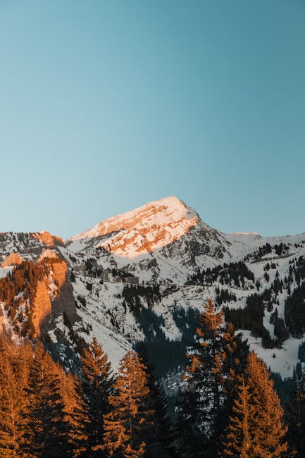 Mountain Landscapes - Breathtaking view of snowy mountains and alpine  #30037798