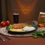 Food Aesthetics - Delicious Brazilian dish featuring rice, fish, a #34520961