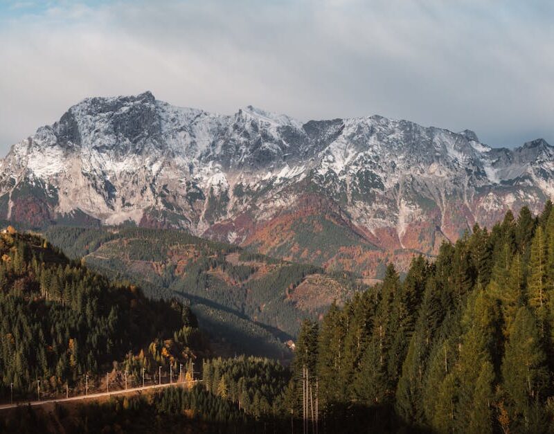 Mountain Landscapes - Stunning view of snow-capped mountains and autum #36144951